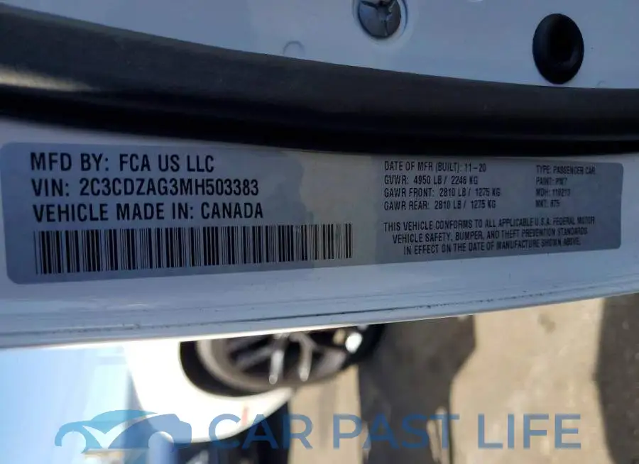 2C3CDZAG3MH503383# 12