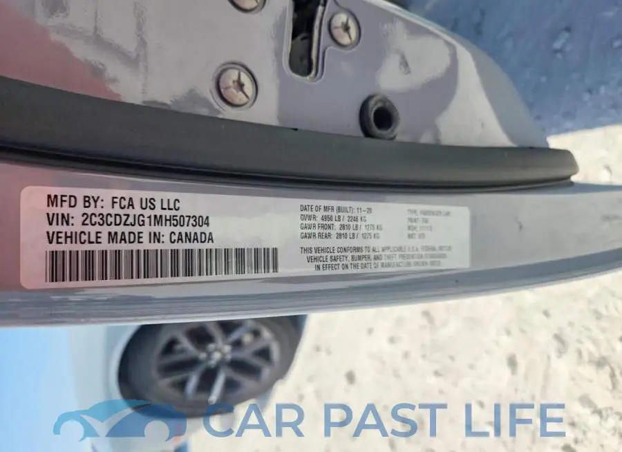 2C3CDZJG1MH507304# 12