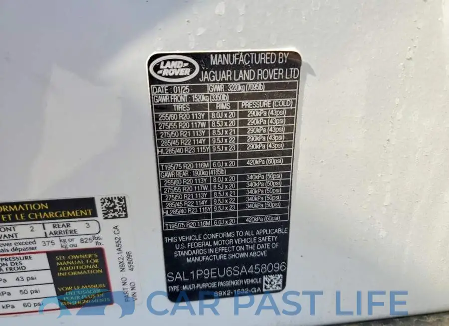 SAL1P9EU6SA458096# 14
