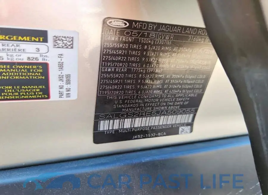 SALGS2RE5JA509055# 12