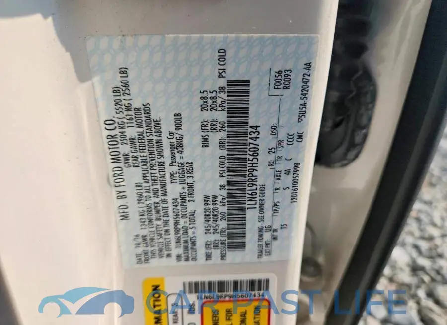 1LN6L9RP9H5607434# 12
