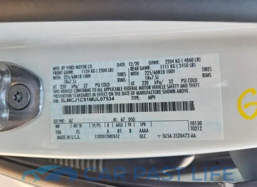 5LMCJ1C91MUL07534# 14