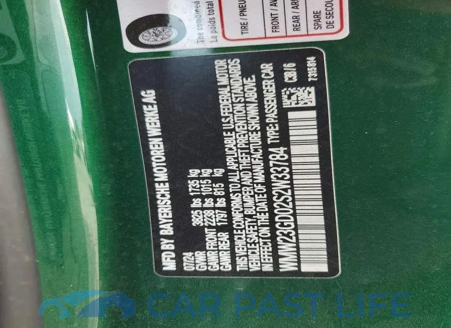 WMW23GD02S2W33784# 13