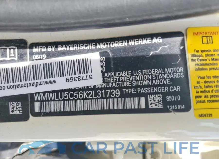 WMWLU5C56K2L31739# 12