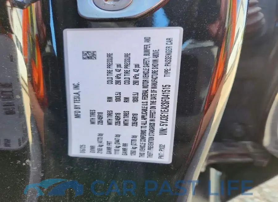 5YJ3E1EA2SF041515# 12