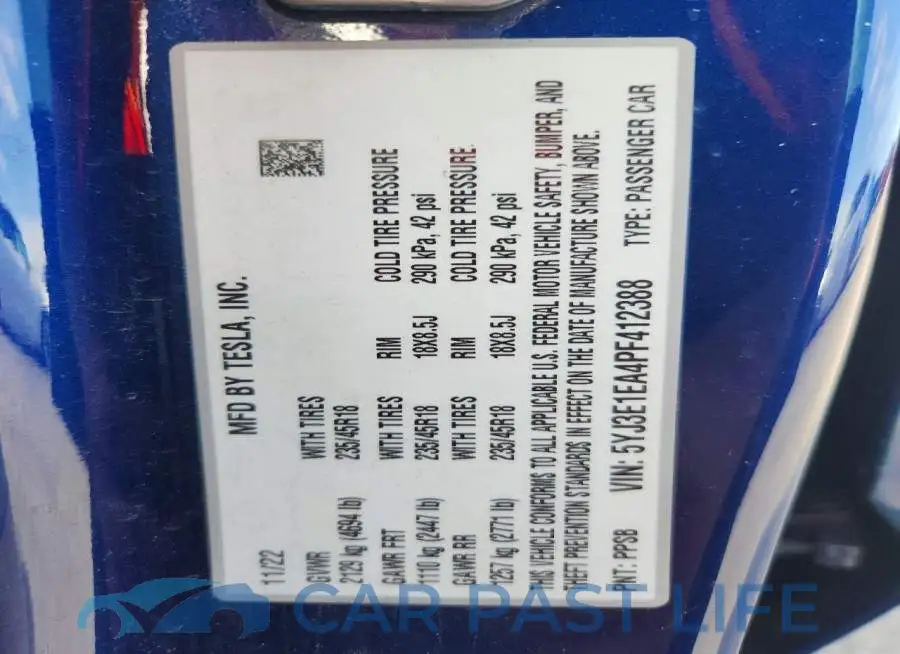 5YJ3E1EA4PF412388# 12
