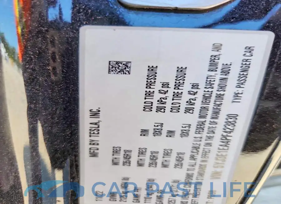 5YJ3E1EA4PF423830# 12