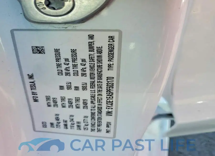 5YJ3E1EA5PF503170# 13