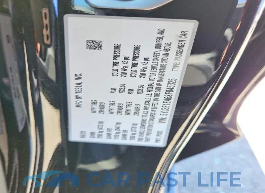 5YJ3E1EA6SF045325# 12
