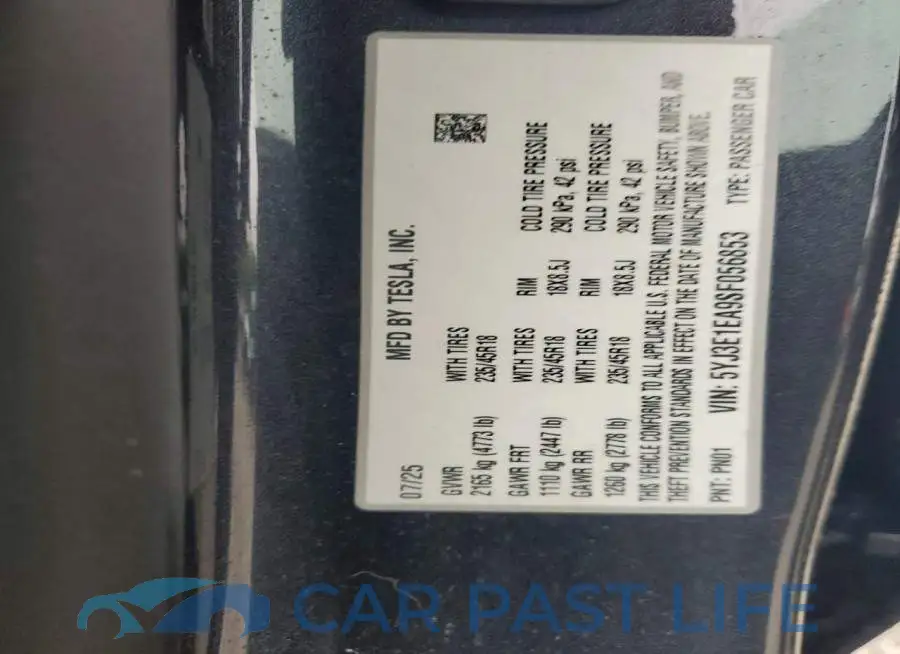 5YJ3E1EA9SF056853# 13