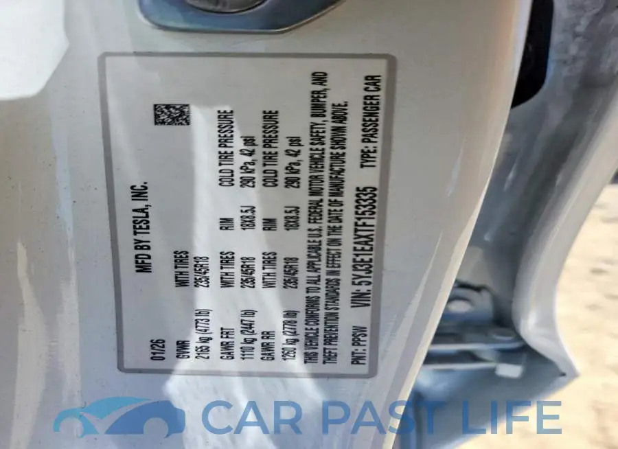 5YJ3E1EAXTF153335# 13