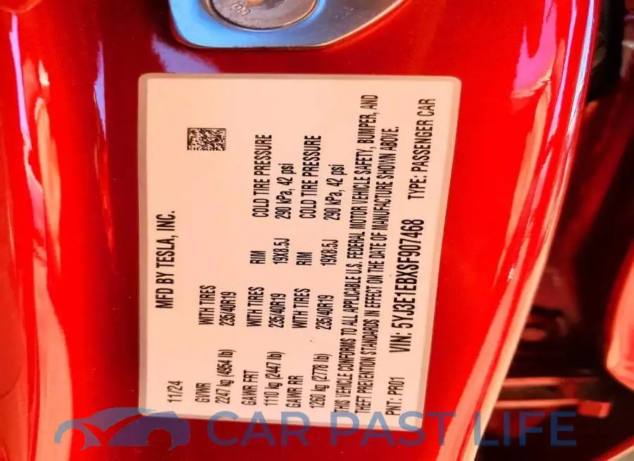 5YJ3E1EBXSF907468# 12