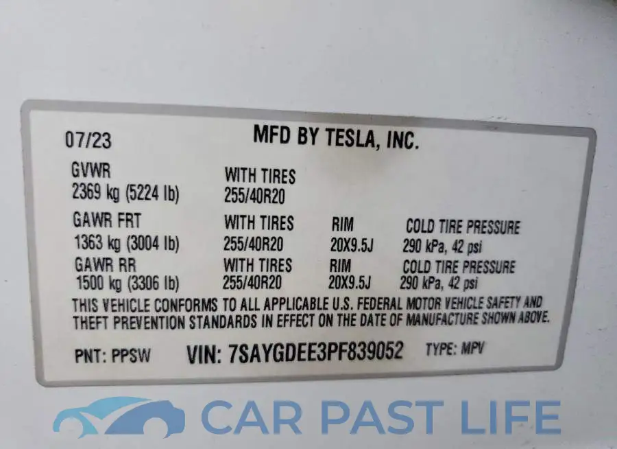 7SAYGDEE3PF839052# 14