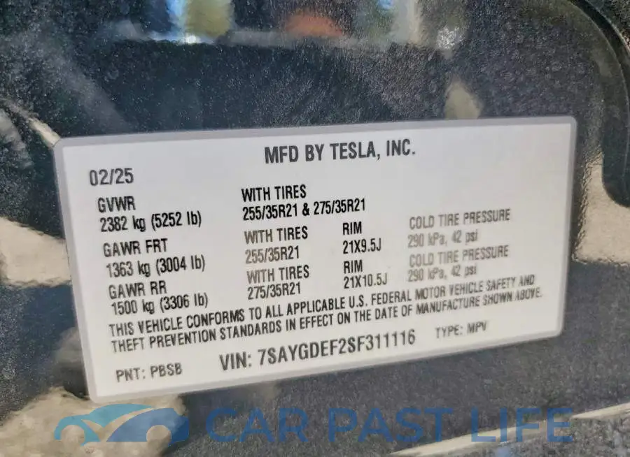 7SAYGDEF2SF311116# 14