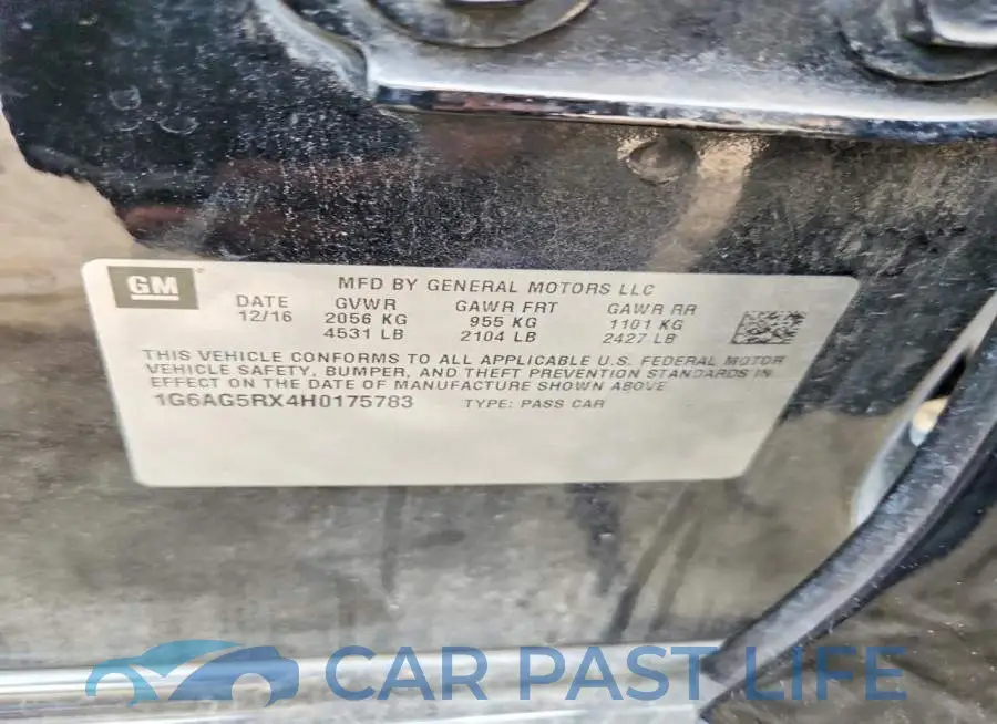 1G6AG5RX4H0175783# 12