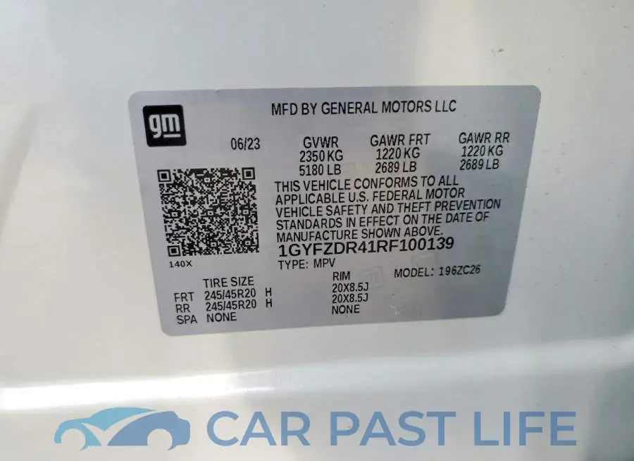 1GYFZDR41RF100139# 13