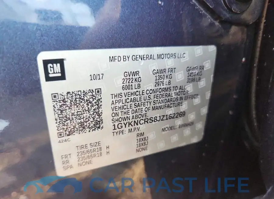 1GYKNCRS8JZ162269# 13