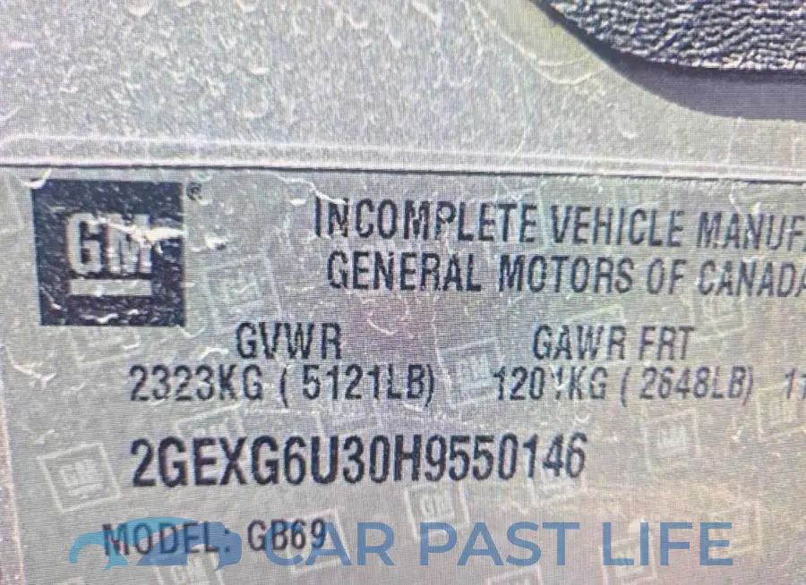2GEXG6U30H9550146# 10