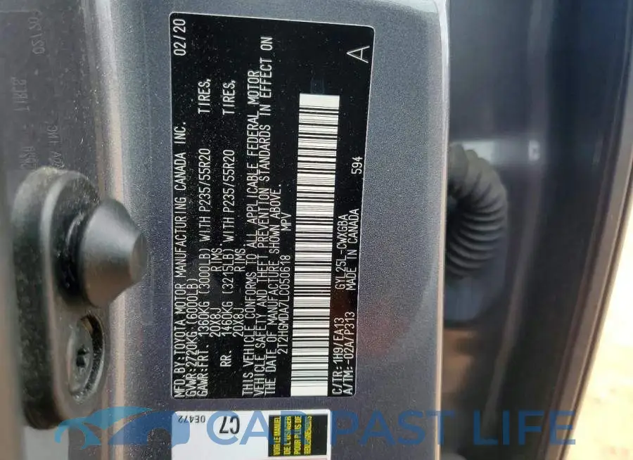 2T2HGMDA7LC050618# 13