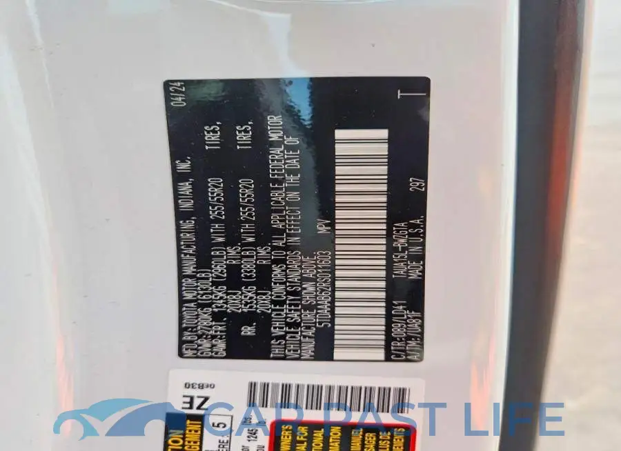 5TDAAAB62RS011603# 13