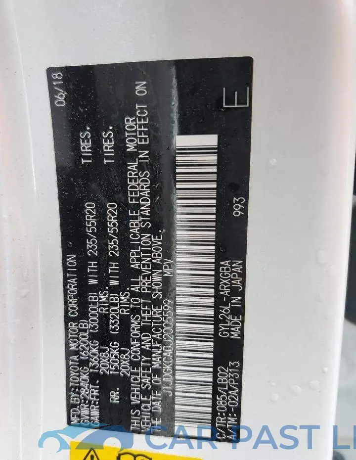 JTJDGKCA0J2005599# 12