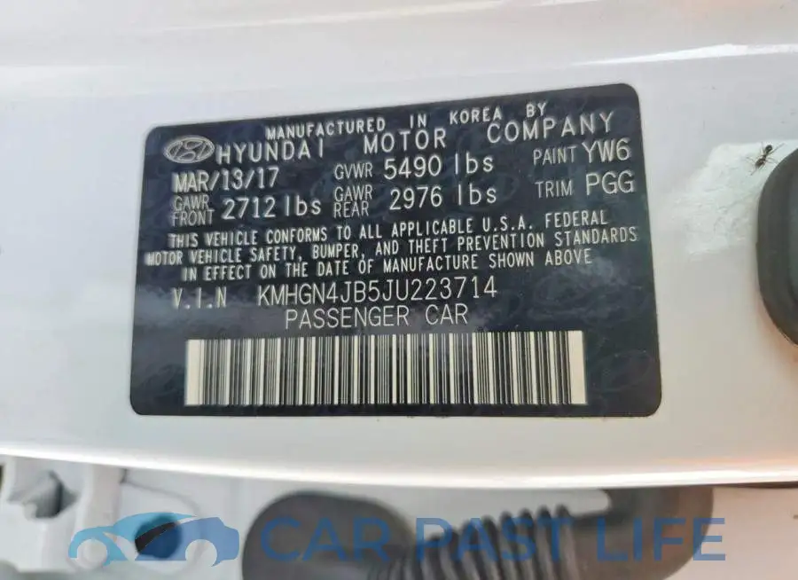 KMHGN4JB5JU223714# 12