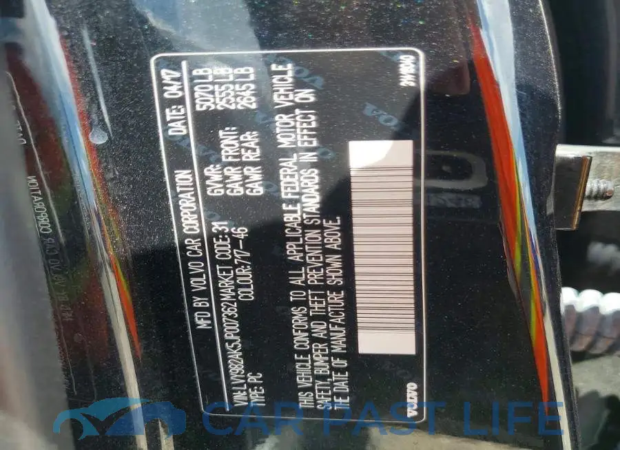 LVY982AK5JP007362# 12