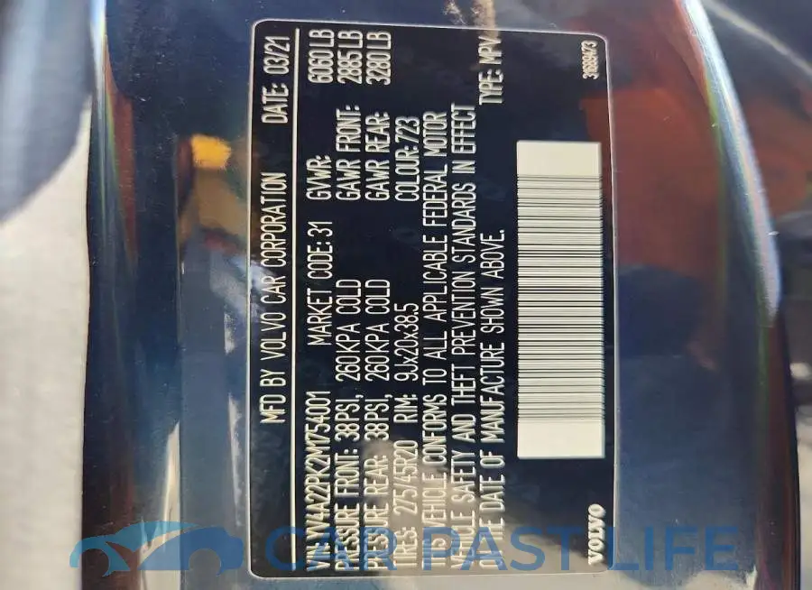 YV4A22PK2M1754001# 13