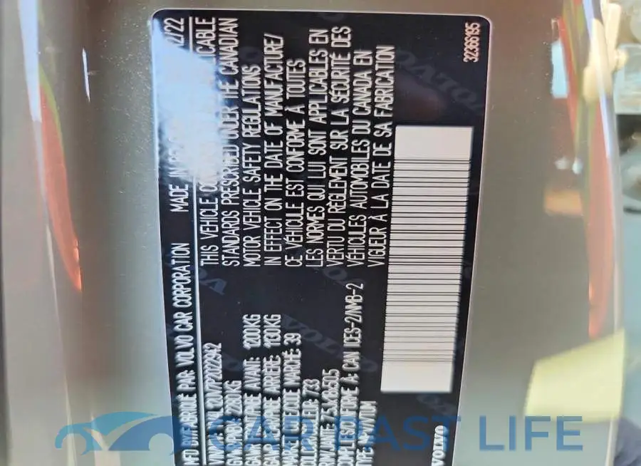 YV4L12UV7P2022942# 12