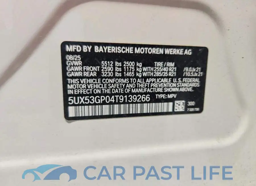 5UX53GP04T9139266# 13