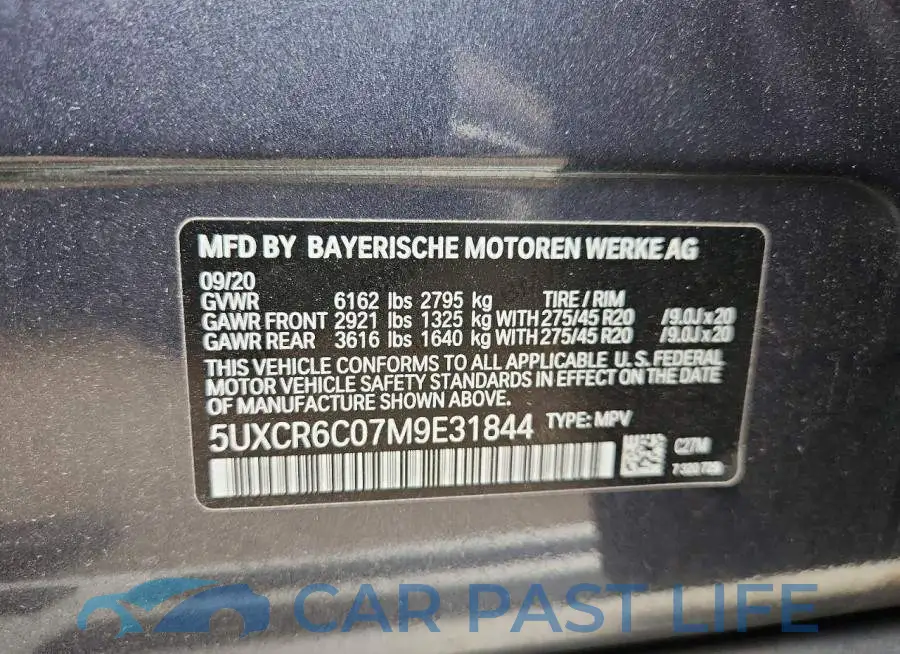 5UXCR6C07M9E31844# 13