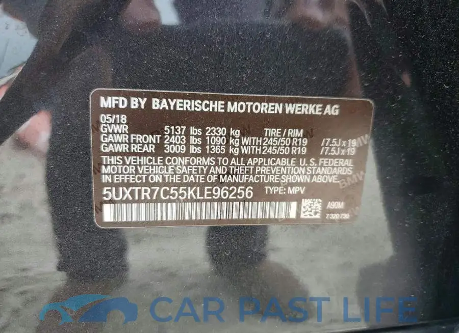 5UXTR7C55KLE96256# 13