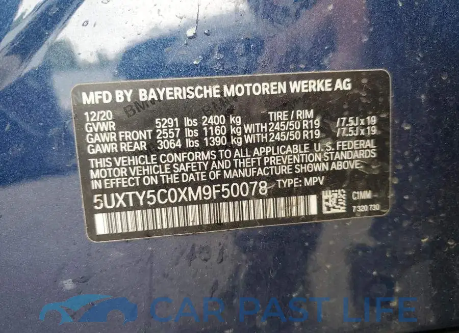 5UXTY5C0XM9F50078# 12