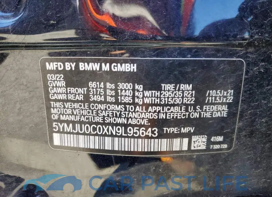 5YMJU0C0XN9L95643# 13