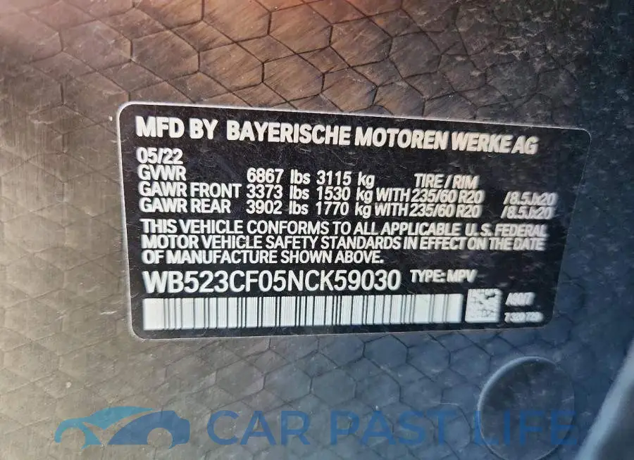 WB523CF05NCK59030# 13