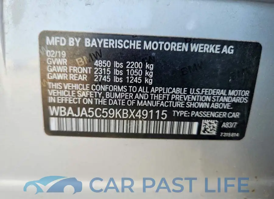 WBAJA5C59KBX49115# 12