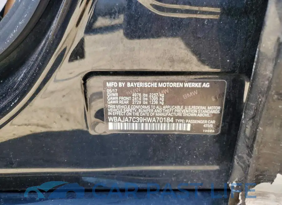 WBAJA7C39HWA70184# 12