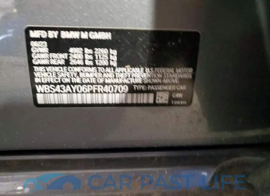 WBS43AY06PFR40709# 12