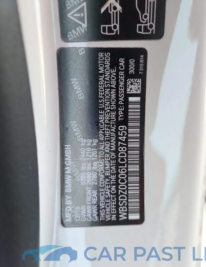 WBSDZ0C06LCD87459# 12