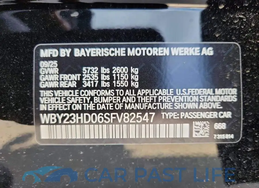 WBY23HD06SFV82547# 12