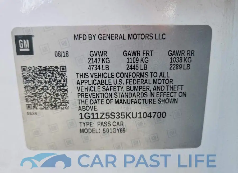 1G11Z5S35KU104700# 12