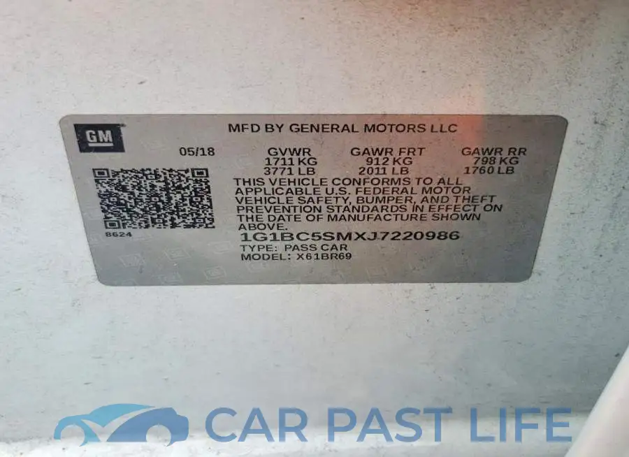 1G1BC5SMXJ7220986# 12