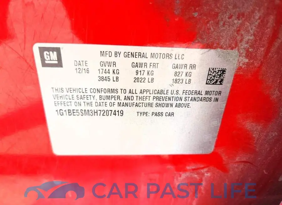 1G1BE5SM3H7207419# 12