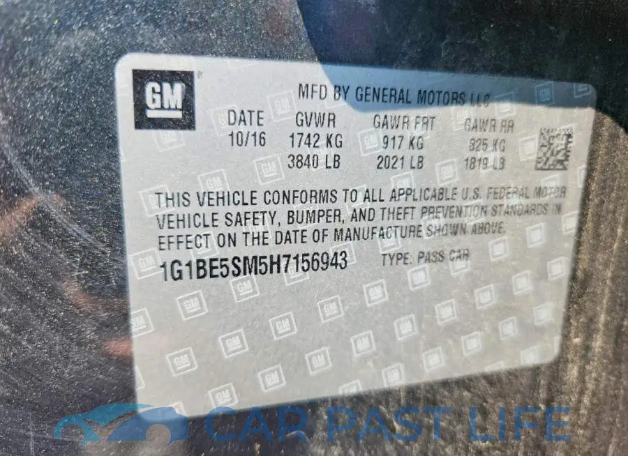 1G1BE5SM5H7156943# 12