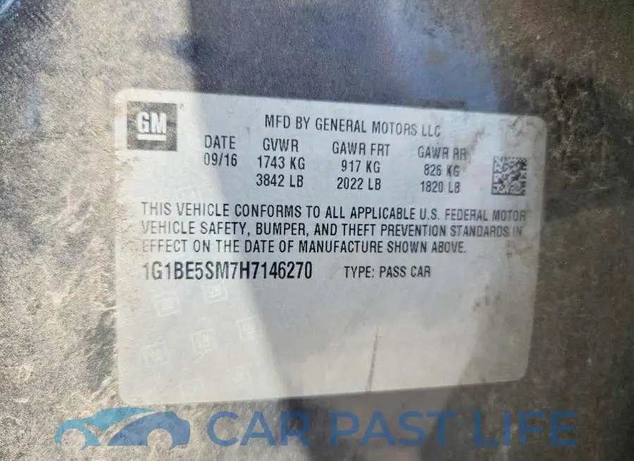 1G1BE5SM7H7146270# 12