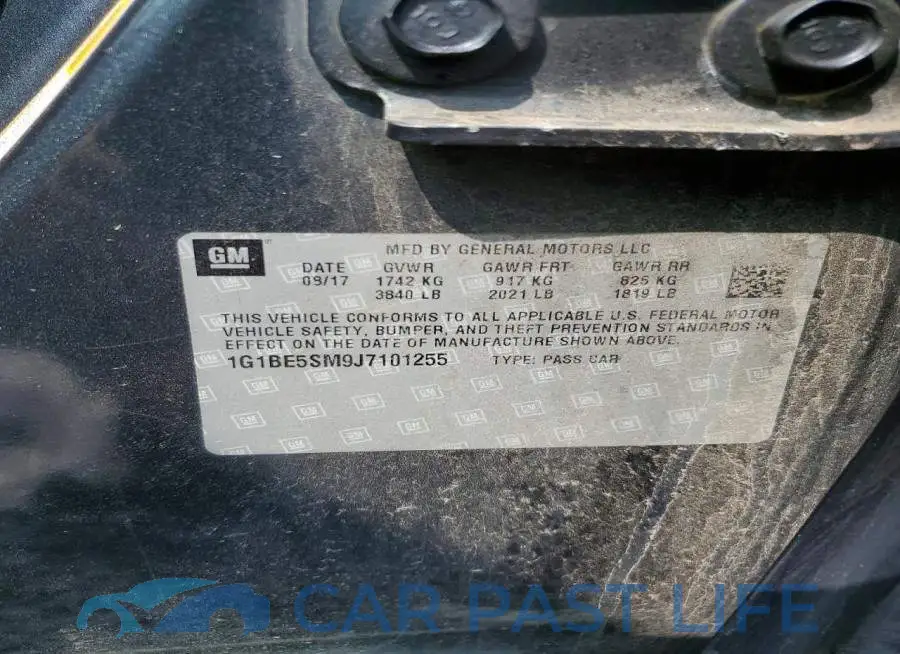 1G1BE5SM9J7101255# 12