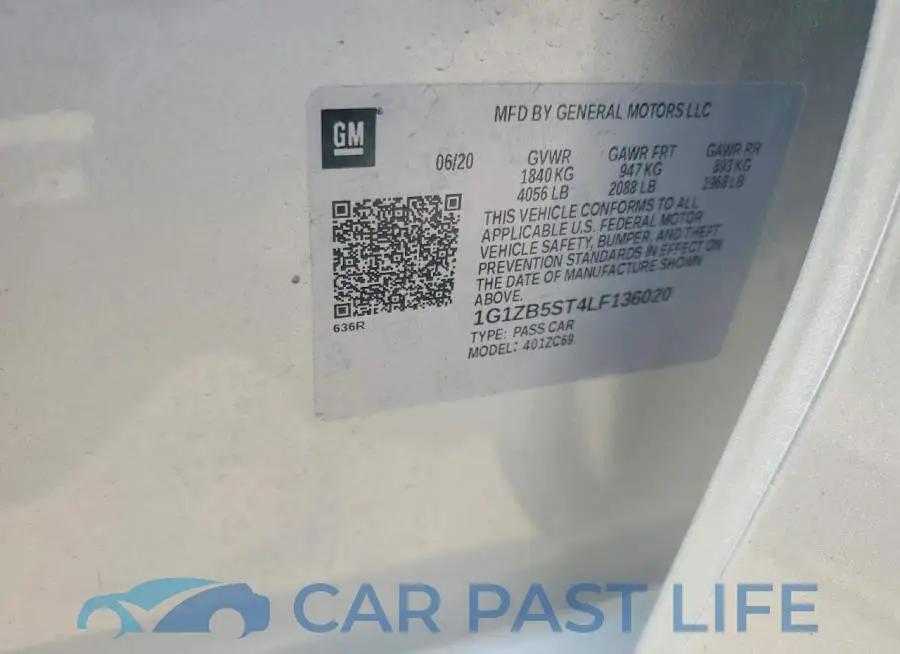 1G1ZB5ST4LF136020# 12