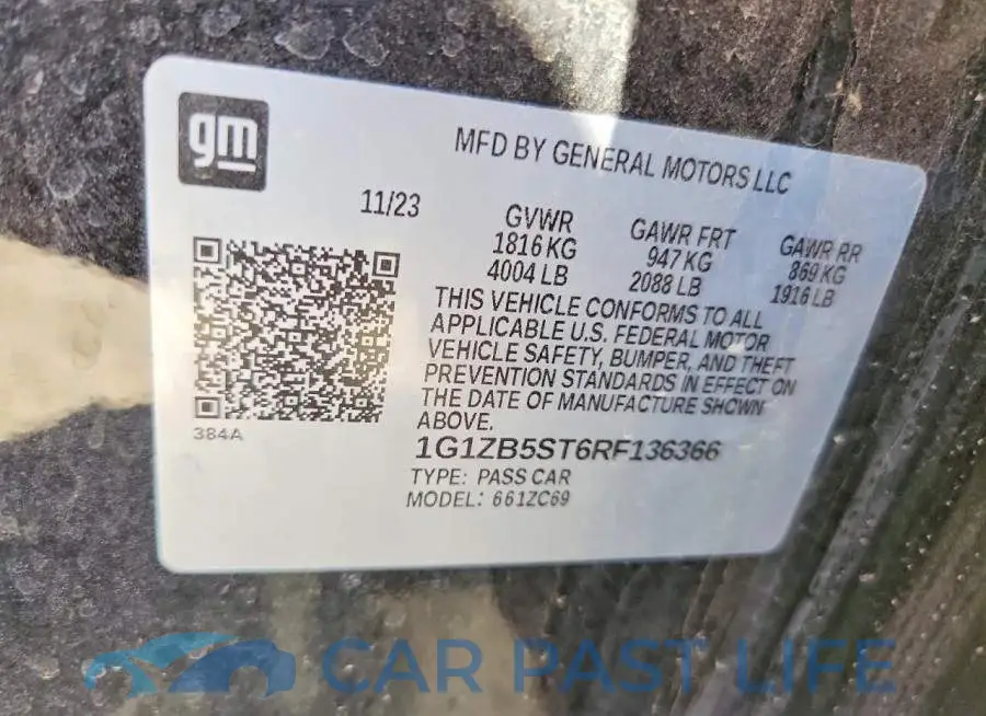 1G1ZB5ST6RF136366# 12