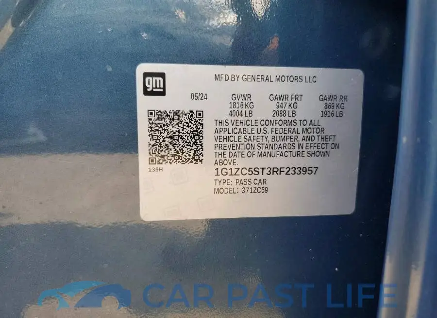 1G1ZC5ST3RF233957# 12
