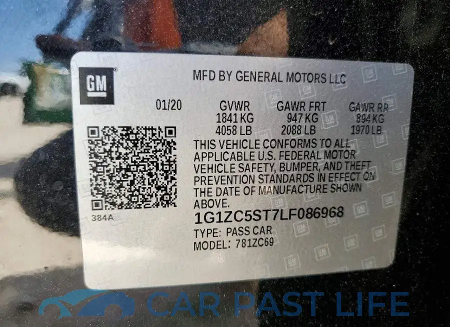 1G1ZC5ST7LF086968# 12